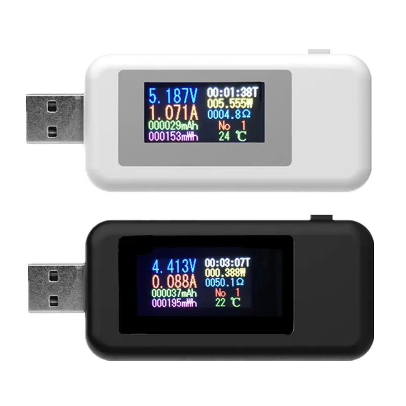 Цифровой 10 в 1 USB тестер напряжения тока тестер Красочный ЖК-дисплей USB зарядное устройство Тестер измеритель мощности мобильный аккумулятор детектор