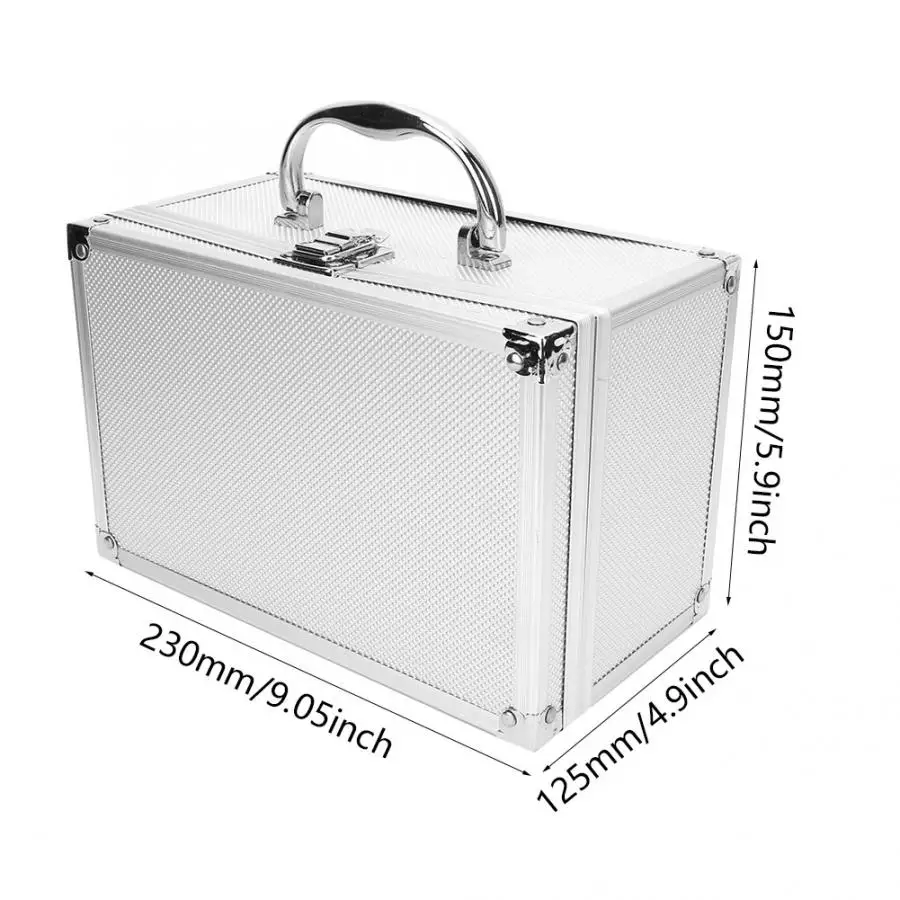 

230*150*125mm Tool Box Aluminum Alloy Toolbox Portable Display Case Instrumentation Box With Sponge High Quality Suitcase