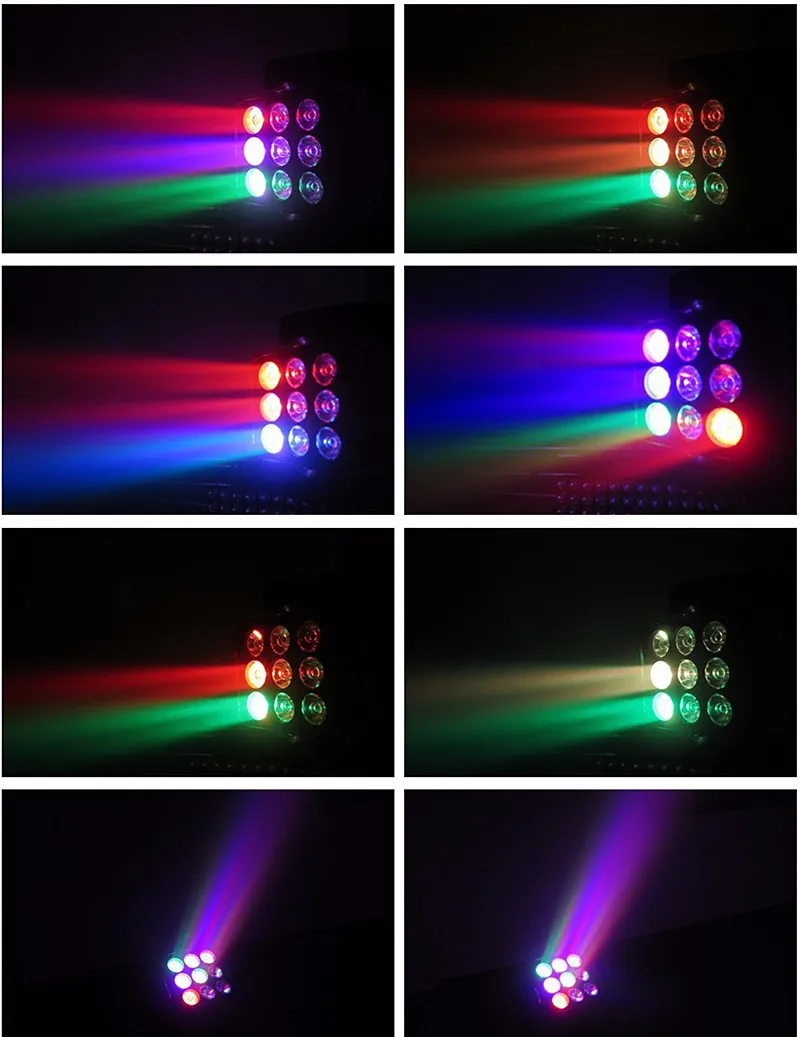 2 шт./RGBW 4в1 9X10W движущаяся головка матричного света dmx512 луч света/движущаяся