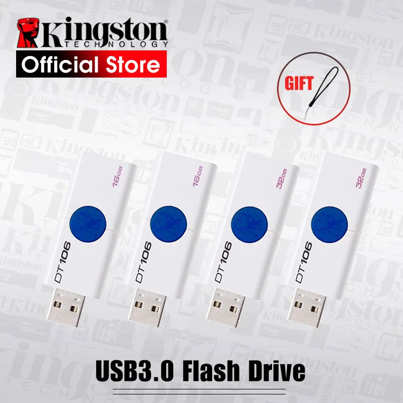 

Kingston 32gb USB Flash Drive DT106 Pendrive usb3.1 16GB U Disk Pen Drive usb 64gb 128gb Memory Flash Memoria USB