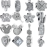 designer 925 sterling silver bracelet floating charms beads fit original charms bracelets for women necklace womens jewelry