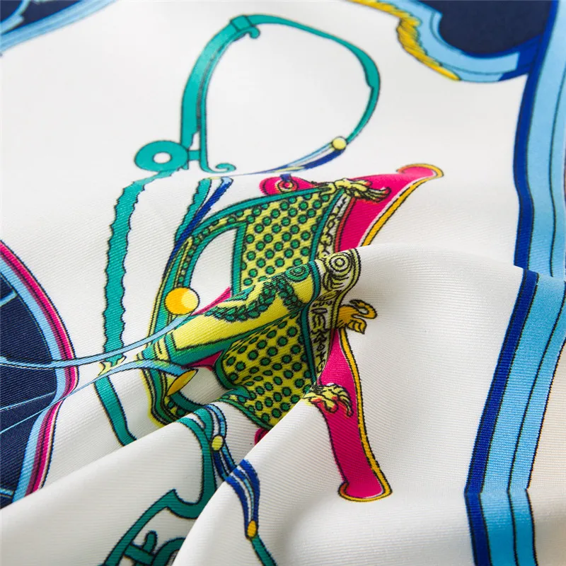 Роскошный брендовый женский шарф POBING коляска хиджаб шелковая атласная шаль