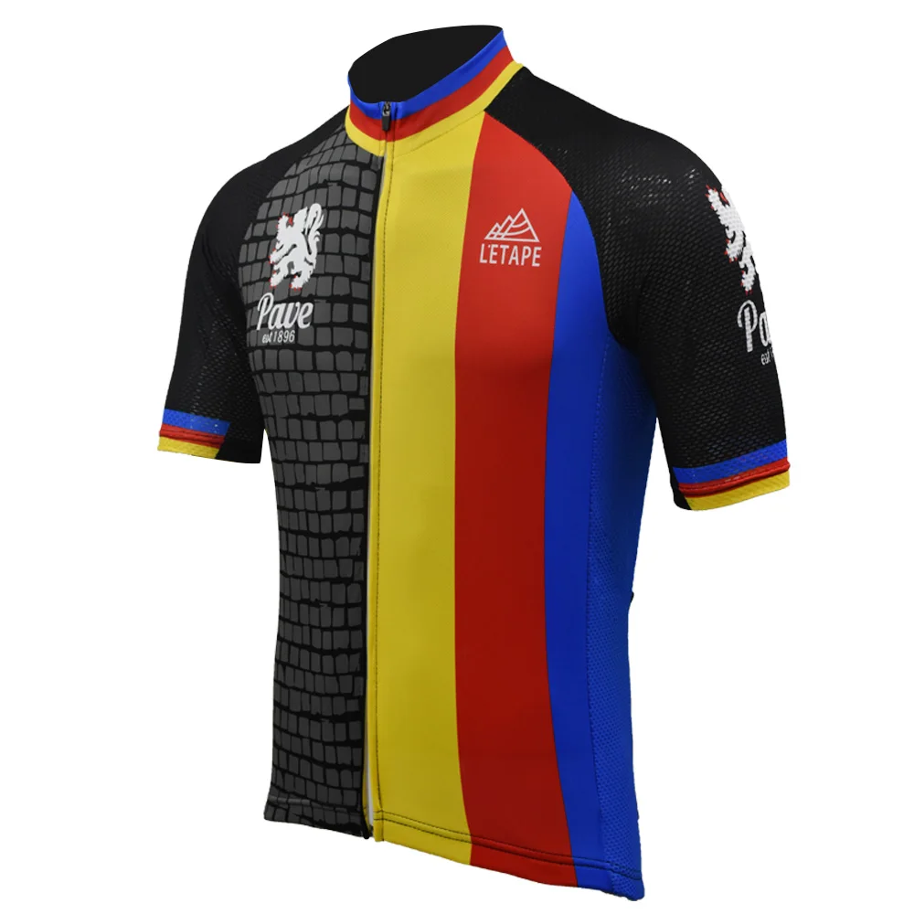 Бельгия 1896 Велоспорт Джерси Команда старый стиль лето короткий рукав велосипед