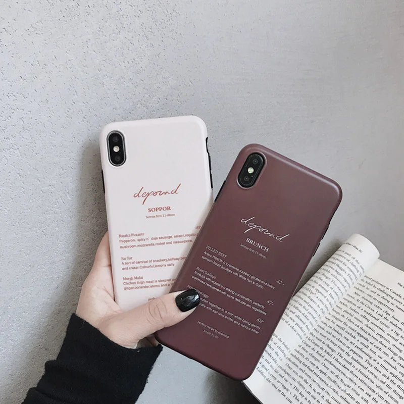 Модный чехол для телефона с надписью iPhone XS Max XR X iphone 6 6s 7 8 plus задняя крышка в стиле