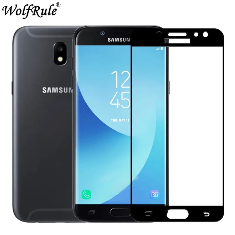 Vidrio Protector de pantalla para Samsung Galaxy J7 2017, vidrio templado para Samsung Galaxy J7 2017, vidrio completo j730 versi&oacute;n europea, 2 uds.-0