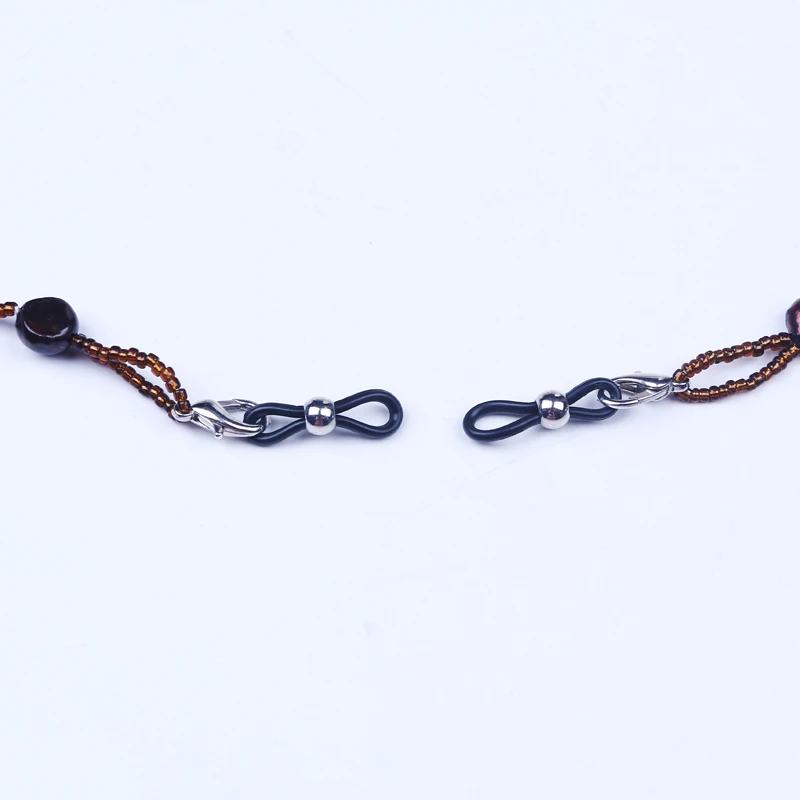 Новые Полезные коричневые очки с жемчугом ремешок держатель Веревка для