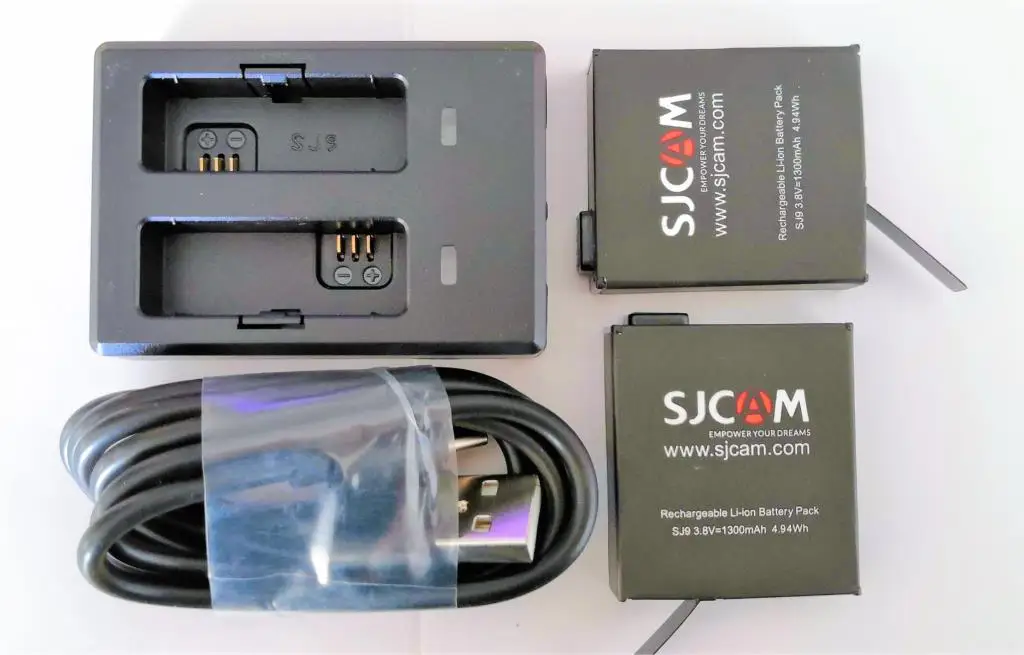 Аккумулятор SJCAM SJ9(2 шт батареи+ двойное зарядное устройство) 1300mAh литий-ионная аккумуляторная батарея для экшн-камеры SJCAM SJ9