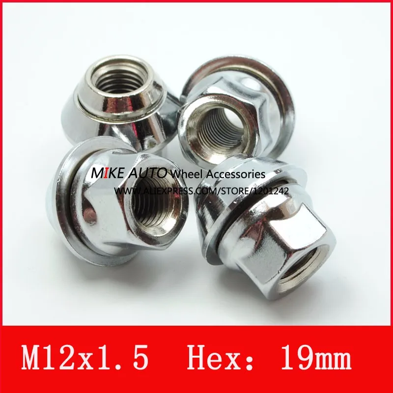 16 шт. открытые гайки для наконечников колес M12x1.5 PCD HEX19(3/ 4 &quot) FORD Mondeo Focus|lug nuts|wheel lug