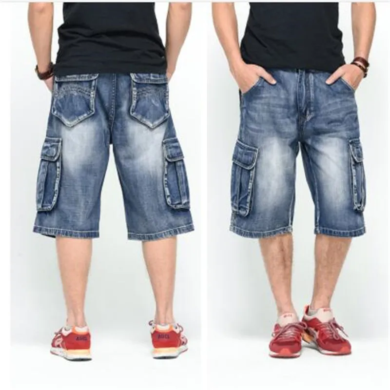 Новинка 2016 мужские свободные джинсы в стиле хип-хоп шорты для скейтборда Модные