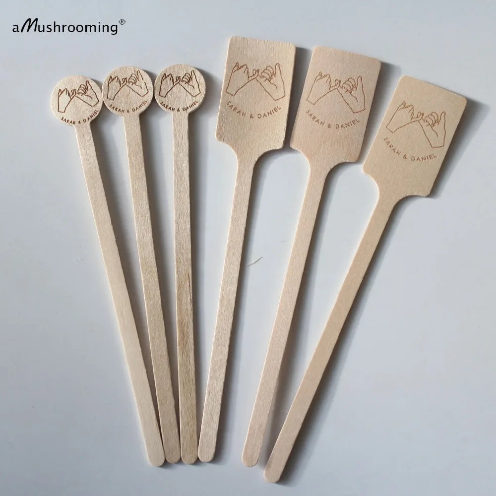 X100 пользовательские Выгравированные сладкие свадебные палочки для