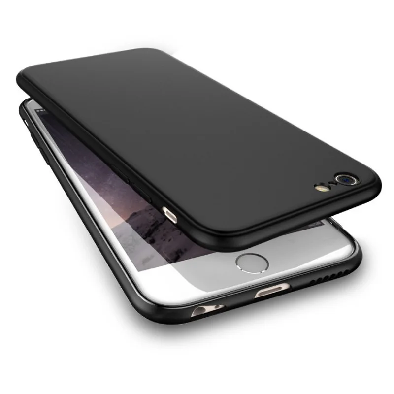 Black and White Simple Phone Case Frosted TPU Soft IphoneX 7 6 |