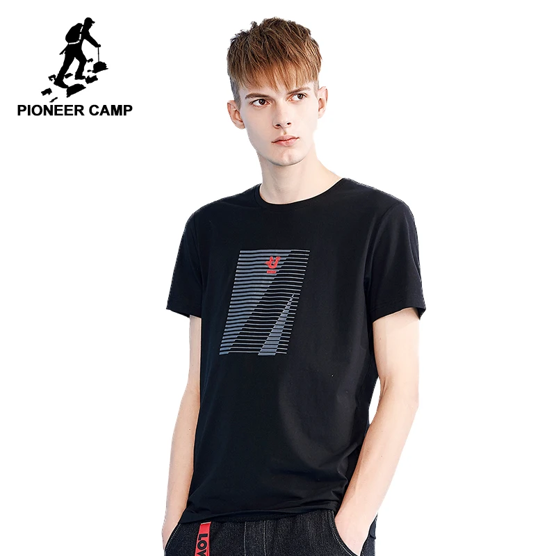 Мужская футболка с коротким рукавом Pioneer camp хлопковая Футболка стрейч высокого