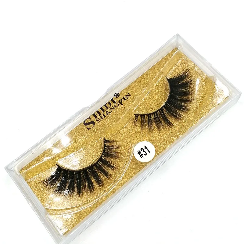 

1 Pair False Eyelashes Wispy Fluffy Thick Long Fake Eye Lashes Handmade Natural Eye Extension Beauty Tools
