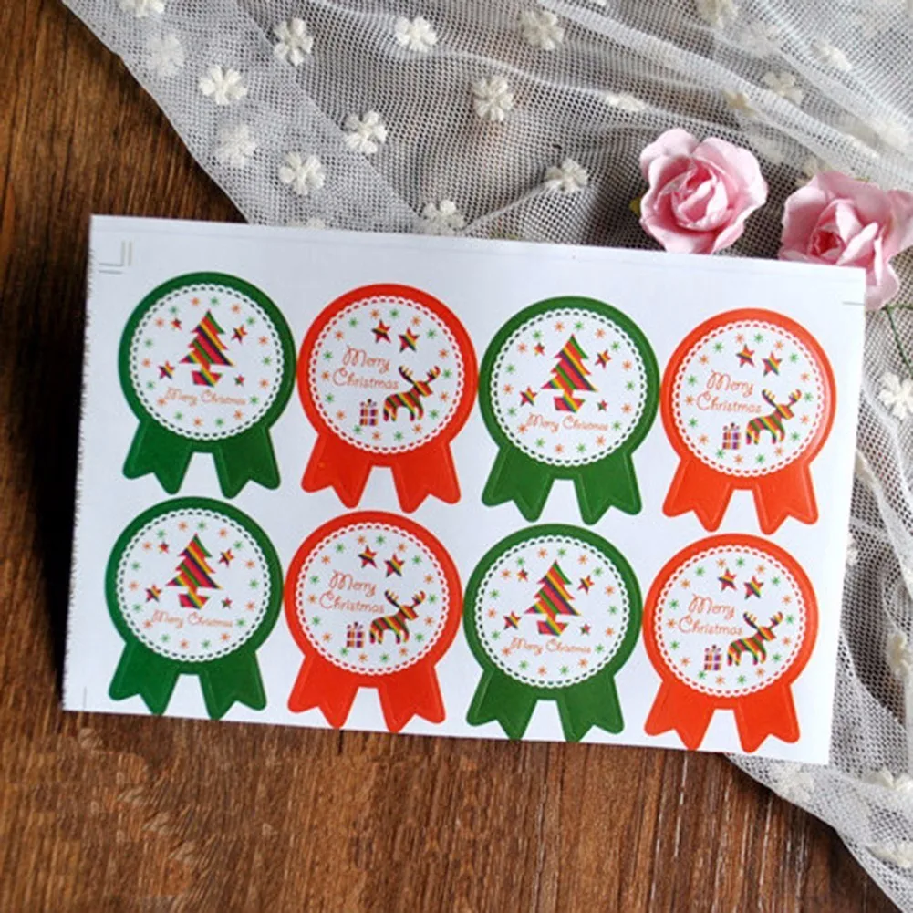 80 шт./лот милые рождественские Стикеры с уплотнением наклейки имбирным печеньем