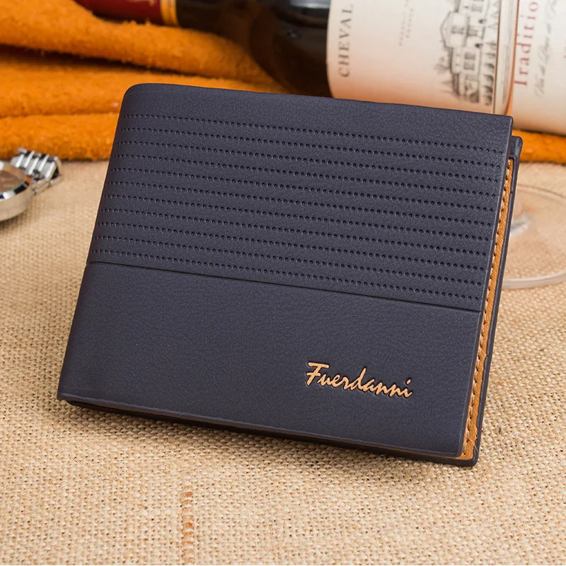 Мужской кошелек из искусственной кожи вместительный с отделением для банковских