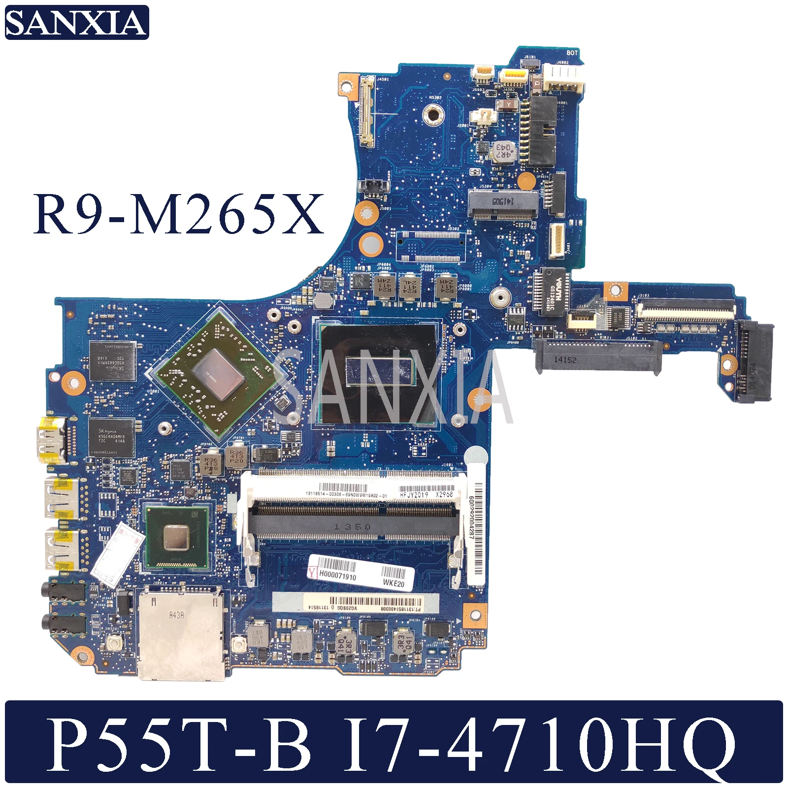 KEFU VG20SQG/20CQG материнская плата для ноутбука Toshiba Satellite P55T-B P50-B оригинальная материнская плата I7-4700HQ/4720HQ R9-M265X