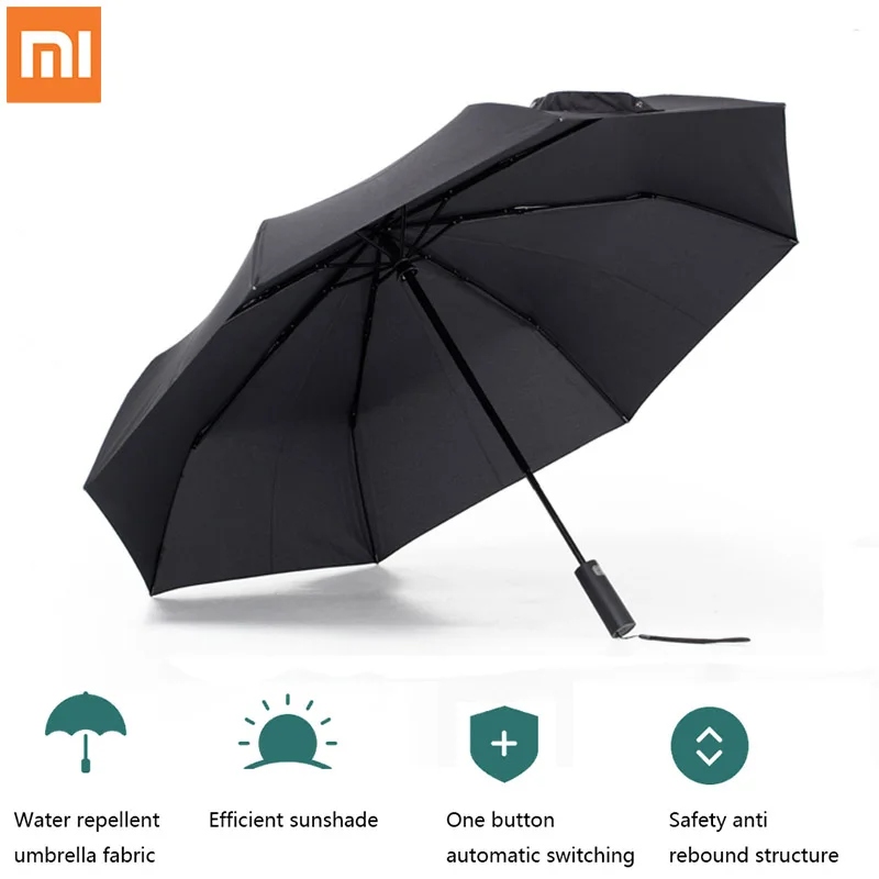 Автоматический зонт Xiaomi Mijia от дождя и солнца из алюминия ветроустойчивый