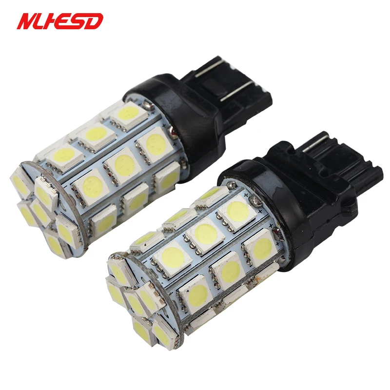 2 шт. 7440 7443 3157 3156 автомобильный светильник источник 27 SMD 5050 чипы P27 светодиод