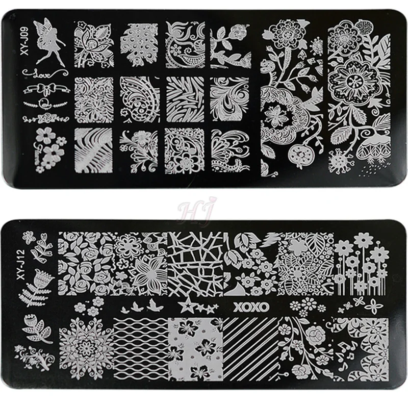 1 шт./лот 16 узоров из нержавеющей стали пластины для штамповки ногтей уплотнитель