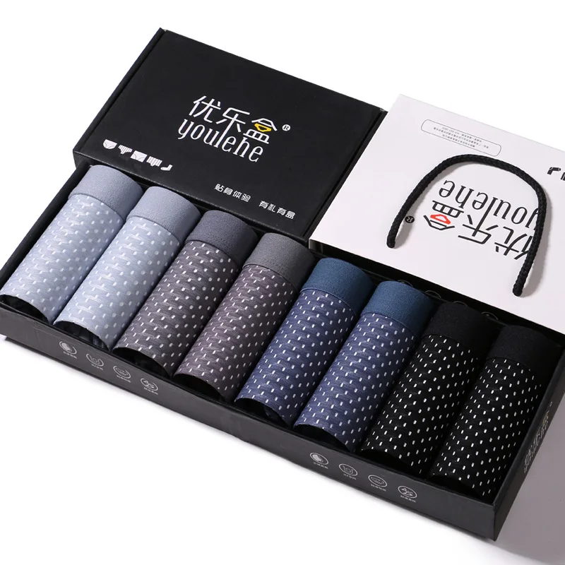 8 шт. мужские трусы боксеры из ледяного шелка супер дышащее Сетчатое Мужское