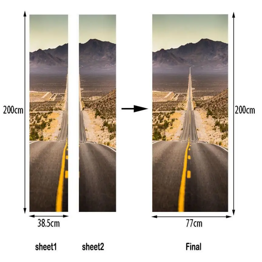 2018 3D Wall Door Sticker Decal Art Decor Vinyl Removable Mural Poster Scene Window AP16 | Дом и сад