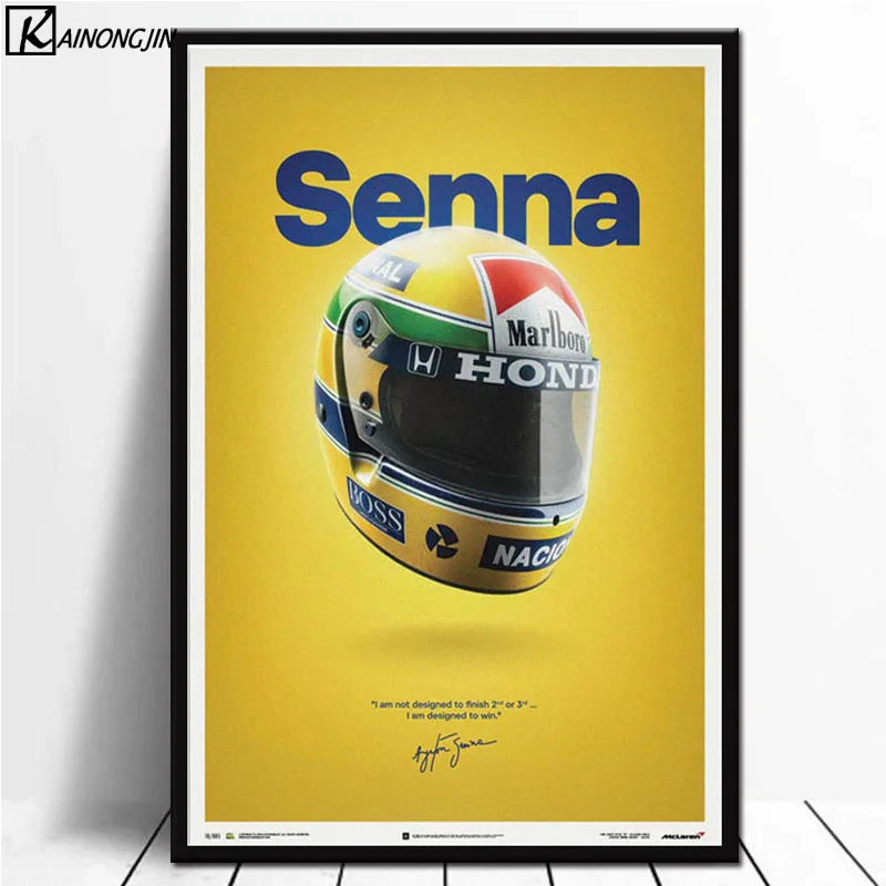 006 Ayrton Senna плакат F1 формула гоночный автомобиль плакаты и принты Холст Живопись стены Искусство картина для гостиной домашний декор - Цвет: 006