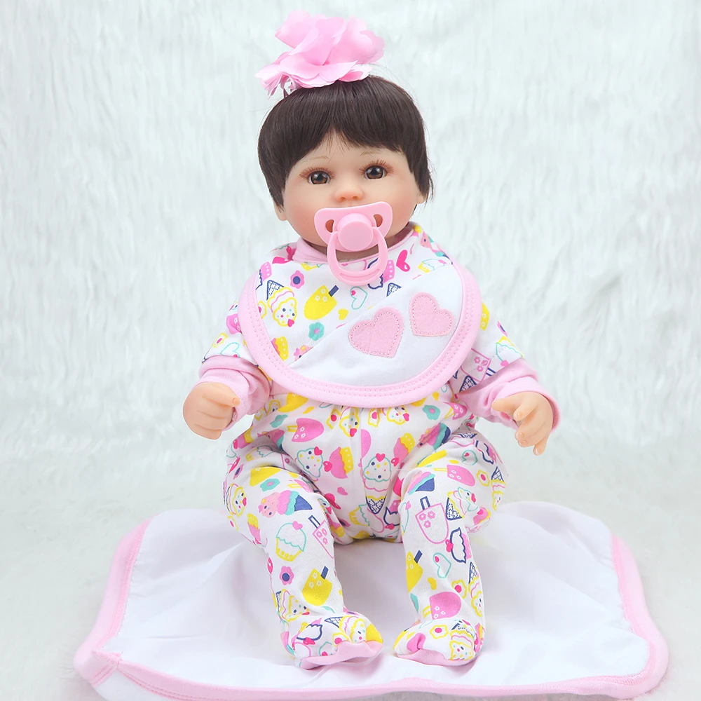 

Bebe Silicone Dolls Girl Body 43cm Elephant Loves Doll Toys For Girls Boneca Baby Bebe Doll Best Gifts Plush Toys