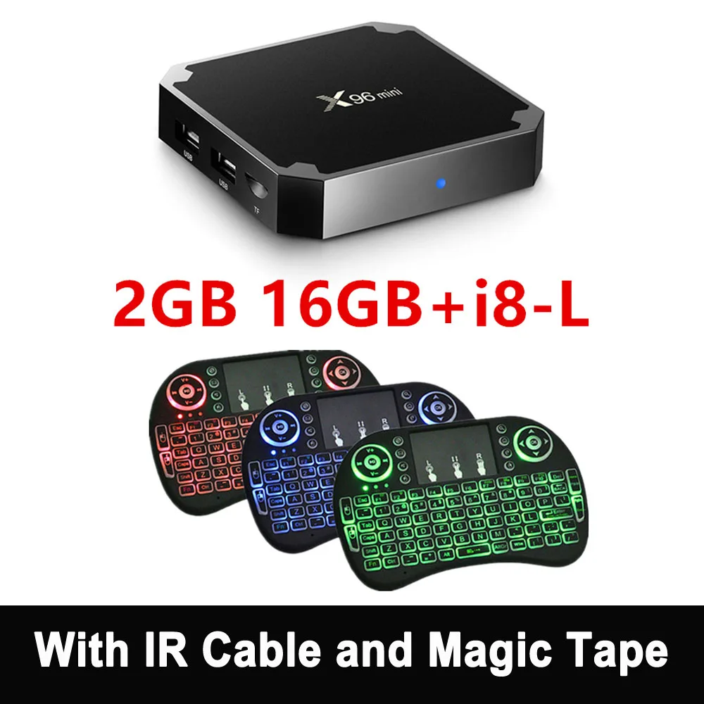 2GB 16GB and EN I8-L X96mini Android 7.1 X96 mini четырехъядерный Smart TV BOX ТВ Бокс 1 ГБ+8 ГБ2 ГБ+16 ГБ S905W поддерживает 2.4G беспроводной WIFI ТВ приставка+IR кабель смарт-top box - Цвет: 2GB 16GB and EN I8-L