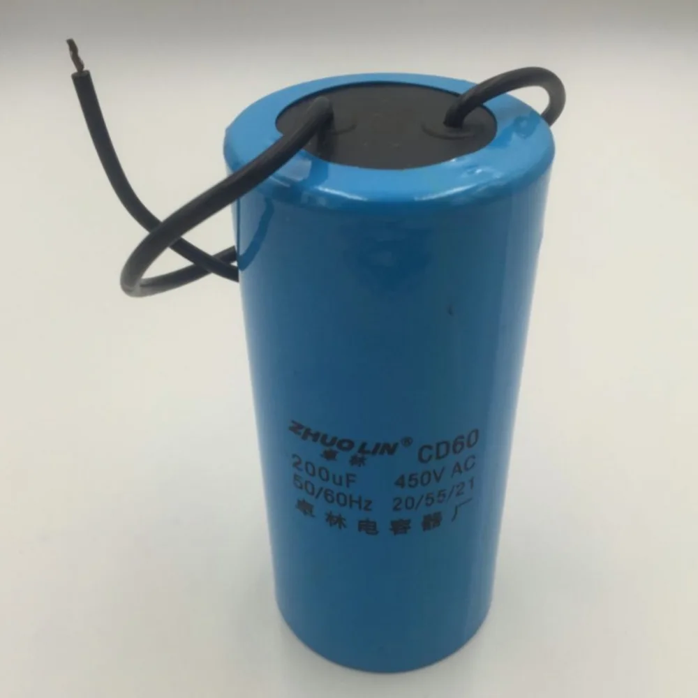 Конденсатор двигателя переменного тока CD60 450VAC 200 мкФ|capacitor cd60|capacitor startcapacitor ac |