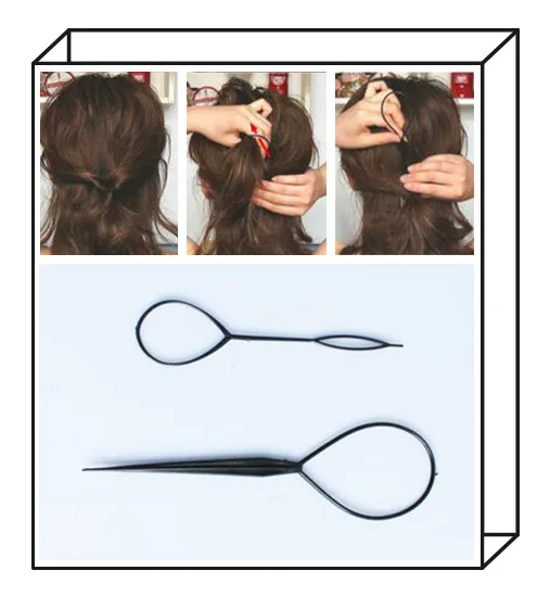 Горячая Распродажа 2 шт./лот заколки для плетения волос с хвостом бигуди