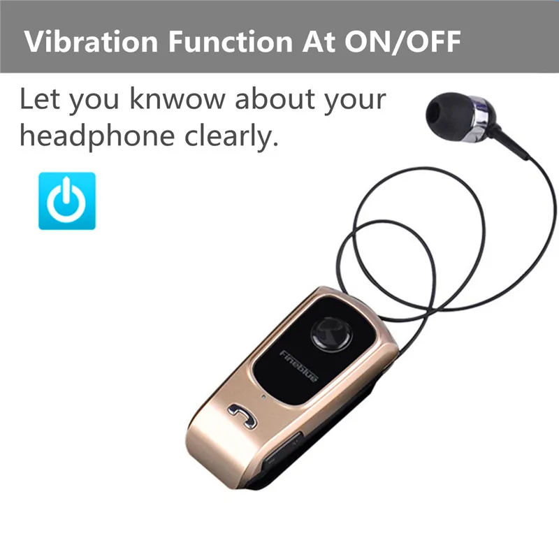 FineBlue F920 беспроводные Bluetooth наушники гарнитура клип выдвижные Наушники звонки напоминают вибрацию автомобильный комплект драйвер auriculares