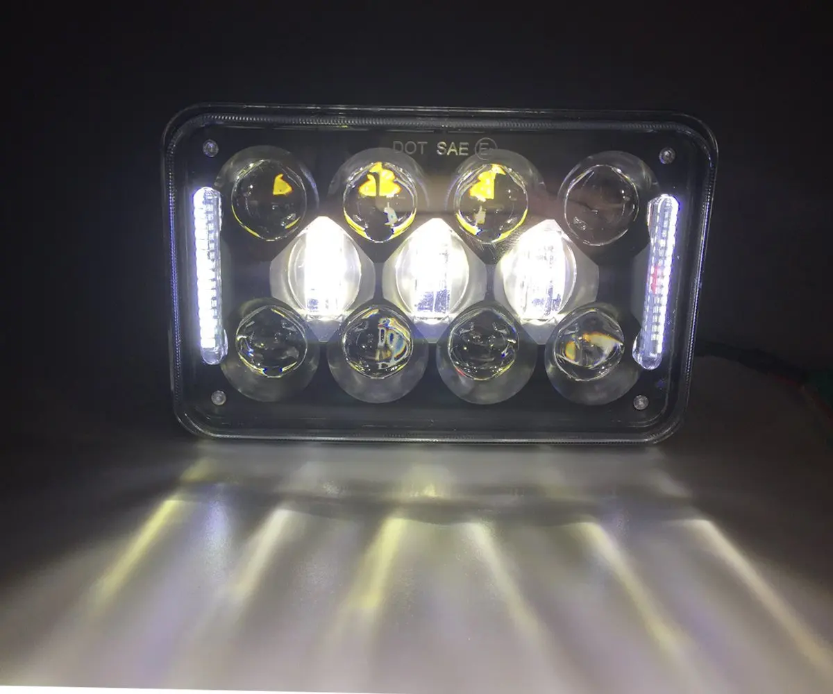 4x6 дюймов 45 Вт светодиодный морской Светодиодный луч фары DRL H4651 H4652 H4656 H4666 H6545 для