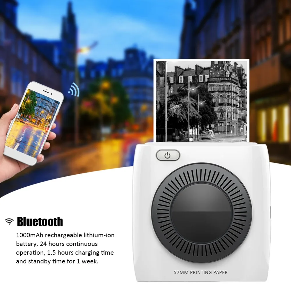 PAPERANG P2 карманный мини 58 мм портативный Bluetooth принтер Телефон фото беспроводное подключение HD термопринтер этикеток 1000 мАч батарея