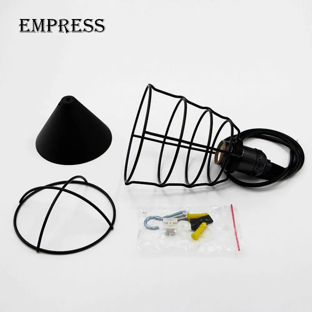 Vintage Pendant Lights E27 Nordic Black Iron Retro Industrial Lamp Restaurant Bar Dining Hanging Light Fixtures Lighting | Лампы и