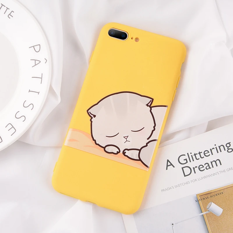 2571 Moskado желтый жираф Кот Чехол для телефона для iPhone 11 X XS Max XR Мягкий силиконовый чехол для iPhone 7 8 6 6s Plus Симпатичные чехлы с героями мультфильмов - Цвет: 2571
