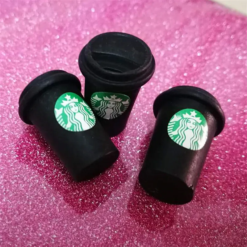 10 шт. 3D Круглый Кофе Frappuccino чашка Кабошон из смолы с плоской задней стороной имитация питания художественные поставки украшения Шарм Ремесло - Цвет: black 10ps