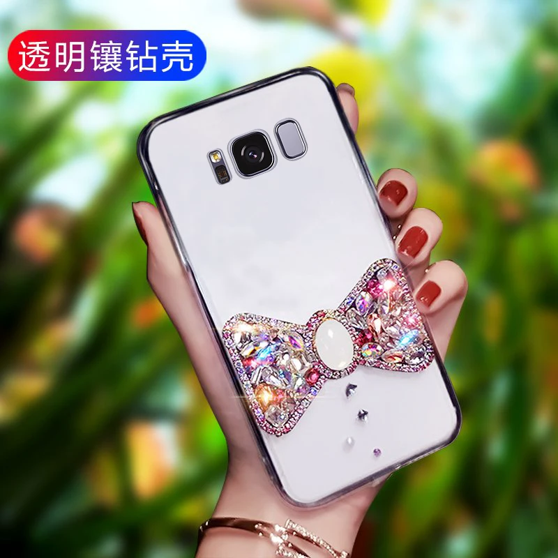 Он подходит для samsung S8 мобильного телефона прозрачный булавка с бантом со
