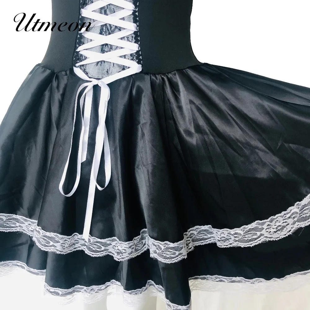 Утмеон черно белый тренд дизайн косплей французское платье слуанки для Хэллоуин