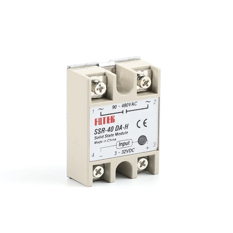 Твердотельное реле SSR-40DA-H 40A фактически 3-32V DC TO 90-480V AC SSR 40DA H регулятор