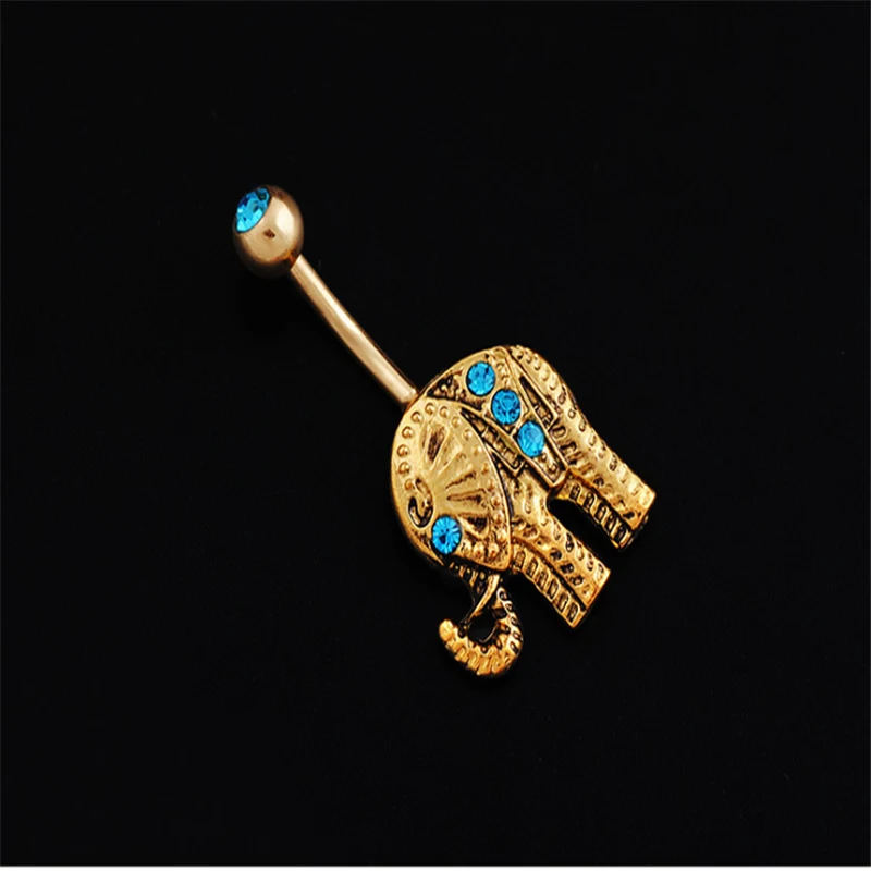 Новинка Лидер продаж висячие кольца для пупка из хирургической стали золотые