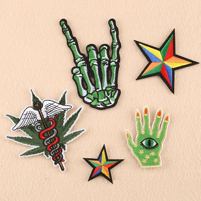 1 шт. разные модные нашивки для одежды приклеивающаяся вышитая аппликация милая