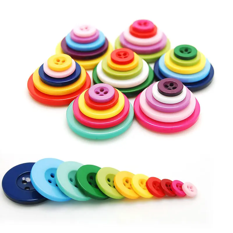 Круглые пуговицы из смолы 100 шт./компл. декоративно прикладное искусство швейные