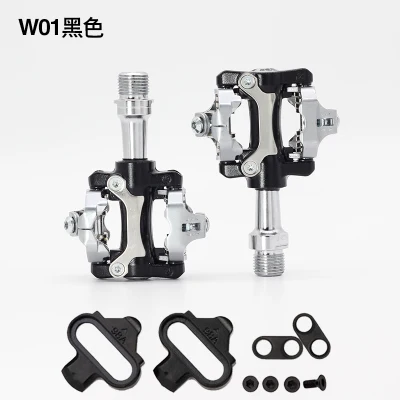 Black WELLGO W01 алюминиевый сплав MTB велосипед бесклипсовый светильник педали 9/1" CR-MO шпиндель герметичные бутсы совместимы с SHIMANO SPD - Цвет: Black
