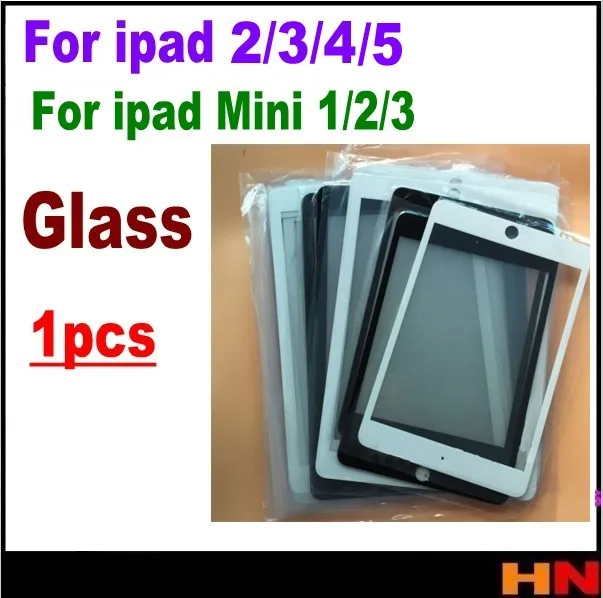 1 шт. для ipad 2 3 4 5 mini ЖК экран передняя внешняя стеклянная линза планшетного ПК