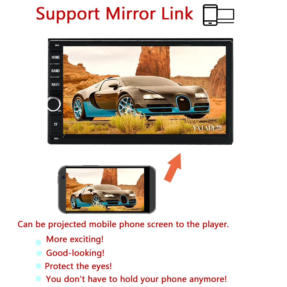 STAPON 7 дюймов Автомобильный DVD Android7.1 навигация с Bluetooth Зеркало Ссылка рулевое колесо управление заднего вида RDS FM/AM 1+ 16G 7010BA