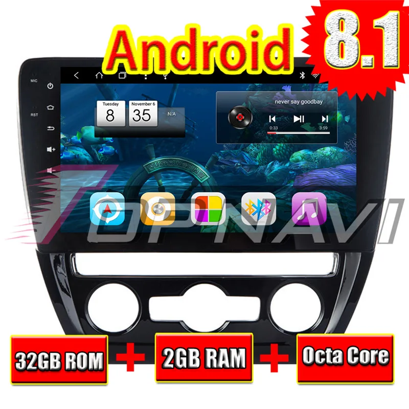 Автомобильный ПК головное устройство для VW Sagitar 2012 2013 2014 2015 Android 8 1 10 ''Topnavi