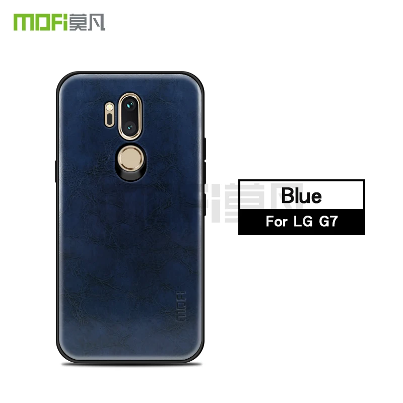 MOFi из искусственной кожи+ ТПУ+ PC чехол для LG G7 ThinQ g7 чехол для телефона s полная Защита задняя крышка для LG G 7 6," Чехол - Цвет: Синий