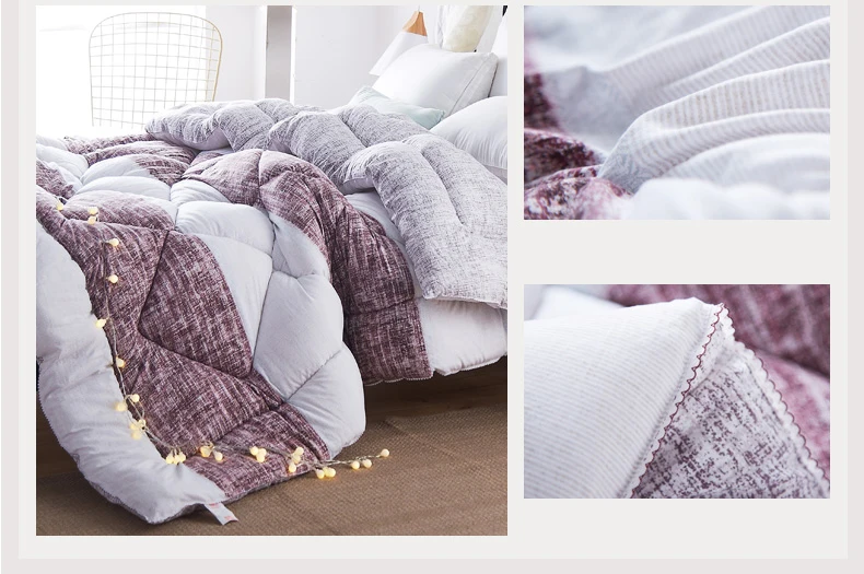 Новые зимние толстые теплые стеганые одеяла с принтом для взрослых king/twin/queen size, постельные принадлежности на весну и осень для дома, отеля, мягкое пуховое одеяло
