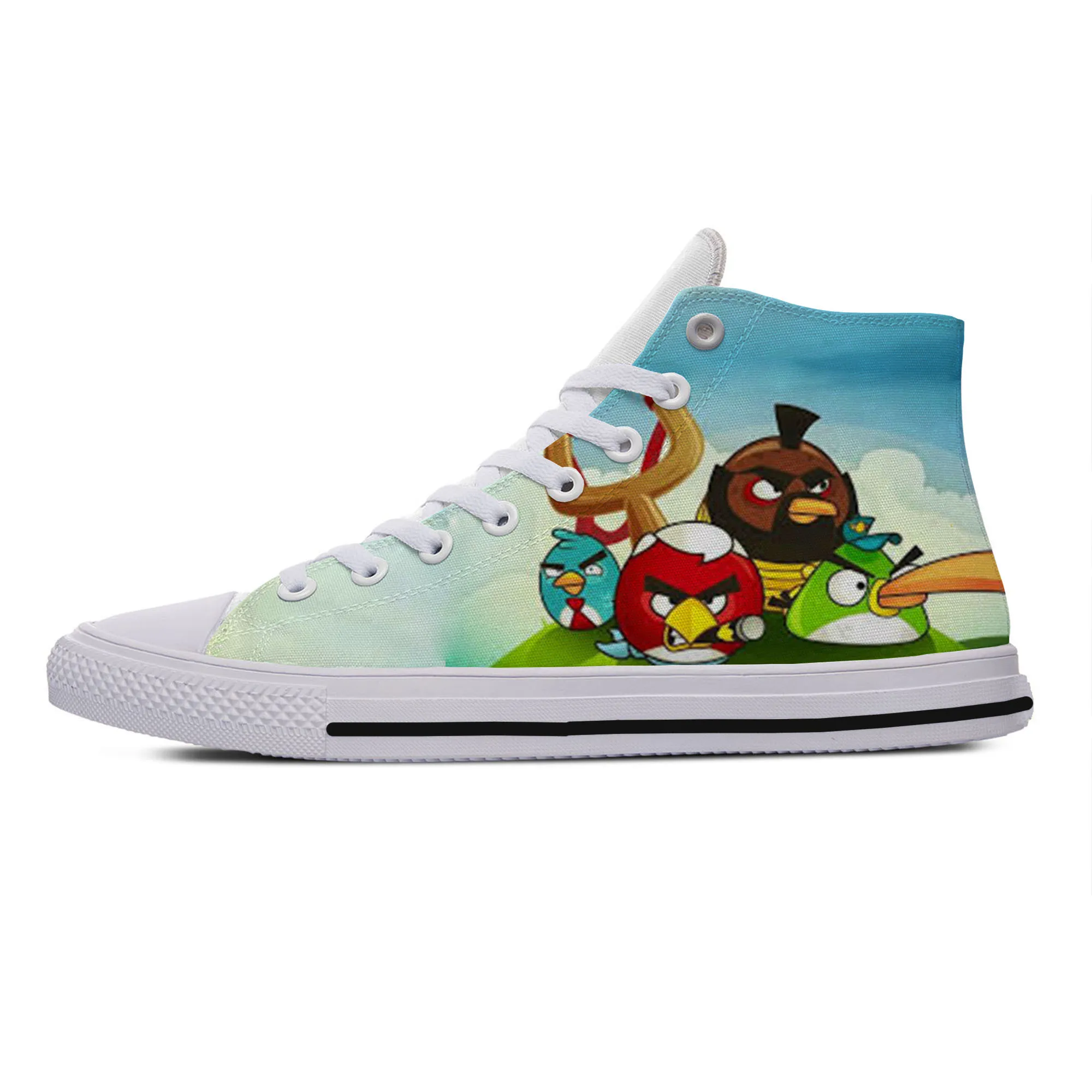 2019 Hot Fashion High Sneakers Handiness Casual Shoes Angry Birds Funny Cute Kawaii Lovely Summer Cartoon 3D Printing | Обувь