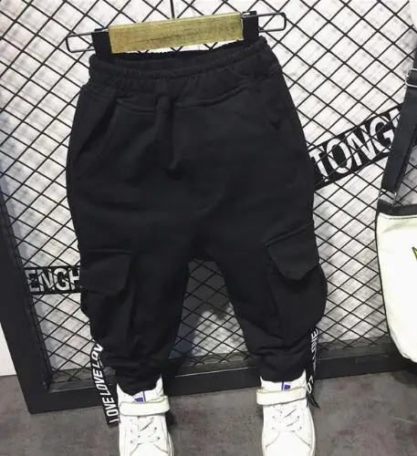 Pants Спортивный костюм для маленьких мальчиков на весну-осень комплект из 3 предметов, спортивные костюмы, комплекты детской одежды повседневная одежда джинсовая куртка+ футболка+ штаны - Цвет: Pants
